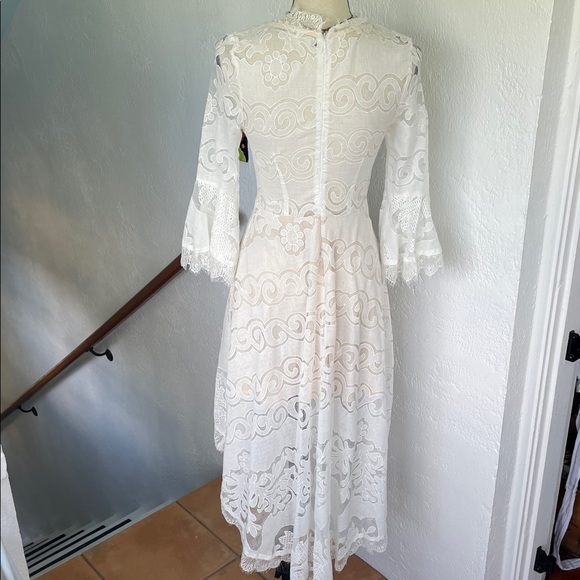 Here Comes The Sun NWOT High Low Lace Dress Boho Small - Picture 4 of 8